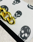Black/ White Alexander McQueen Skull Scarf Clutch 2