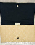 Neutral LV Scarf Clutch