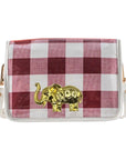 Crimson Buffalo Check Clear Stadium Bag with Elephant