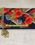 Gucci Navy Floral Crossbody Clutch II