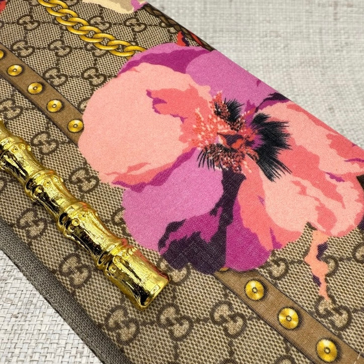 Gucci Pink Floral Scarf Clutch