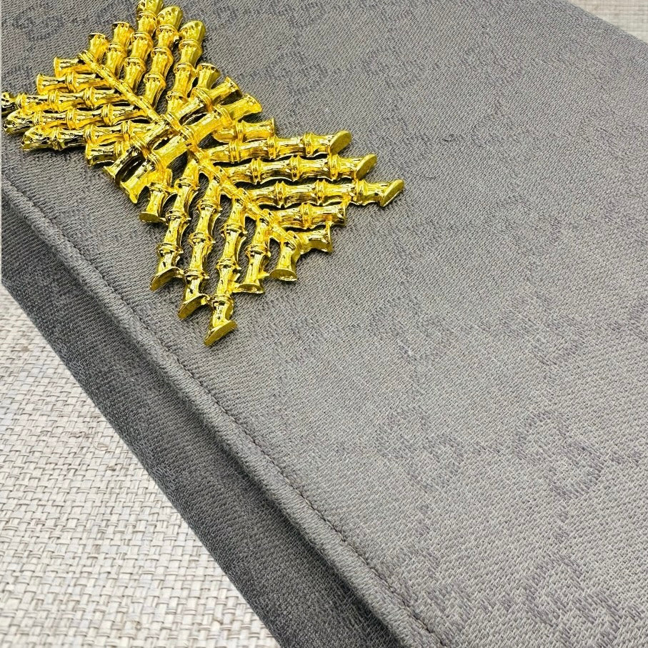 Grey Gucci Scarf Clutch