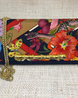 Gucci Navy Floral Crossbody Clutch
