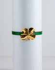 Thin Green Leather Belt