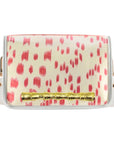 Pink Les Touches Clear Stadium Bag with Gold Bamboo Stick