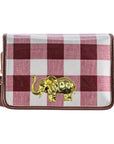 Crimson Buffalo Check Clear Stadium Bag with Elephant