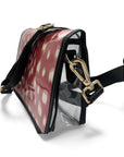 Red Les Touches Clear Stadium Bag with Gold Bulldog