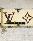 Louis Vuitton Leopard Logo Crossbody Scarf Clutch