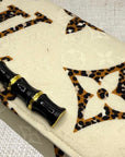 Louis Vuitton Leopard Logo Crossbody Scarf Clutch