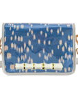 Blue and White Les Touches Clear Stadium Bag with White Bamboo Stick