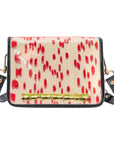 Red Les Touches Clear Stadium Bag with Gold Bamboo Stick