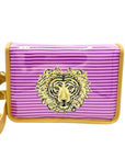 Purple Stripe Clear Stadium Bag with Tiger