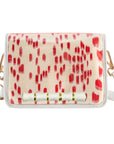 Red Les Touches Clear Stadium Bag with White Bamboo Stick
