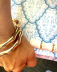 Gold Bamboo Bracelet Set