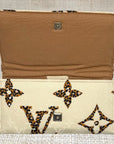 Louis Vuitton Leopard Logo Crossbody Scarf Clutch