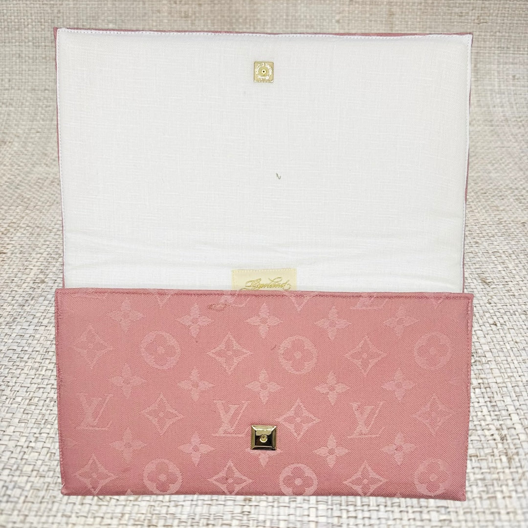 Dusty Rose LV Scarf Clutch