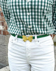 Thin Green Leather Belt