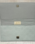 Gucci Logo Light Blue Scarf Crossbody Clutch