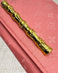 Pink Louis Vuitton Logo Scarf Clutch