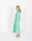 Harper Dress - Green Stripe