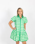 Jana Dress - Green Buffalo Check