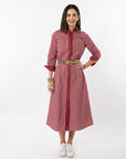 Harper Dress - Dark Red Gingham