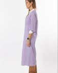 Harper Dress - Purple Gingham/White