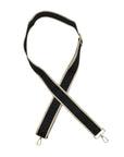 Black Greek Key Stadium Bag Strap