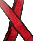 Red and Black Greek Key Stadium Bag Strap
