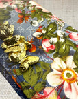 Gucci Navy Floral Scarf Clutch I