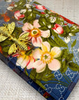 Gucci Navy Floral Scarf Clutch II