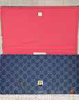 Gucci Navy Floral Scarf Clutch II
