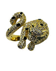 Sparkly Leopard Cocktail Ring