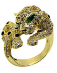 Sparkly Leopard Cocktail Ring