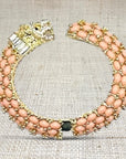 Leopard Hinged Bracelet in Pink