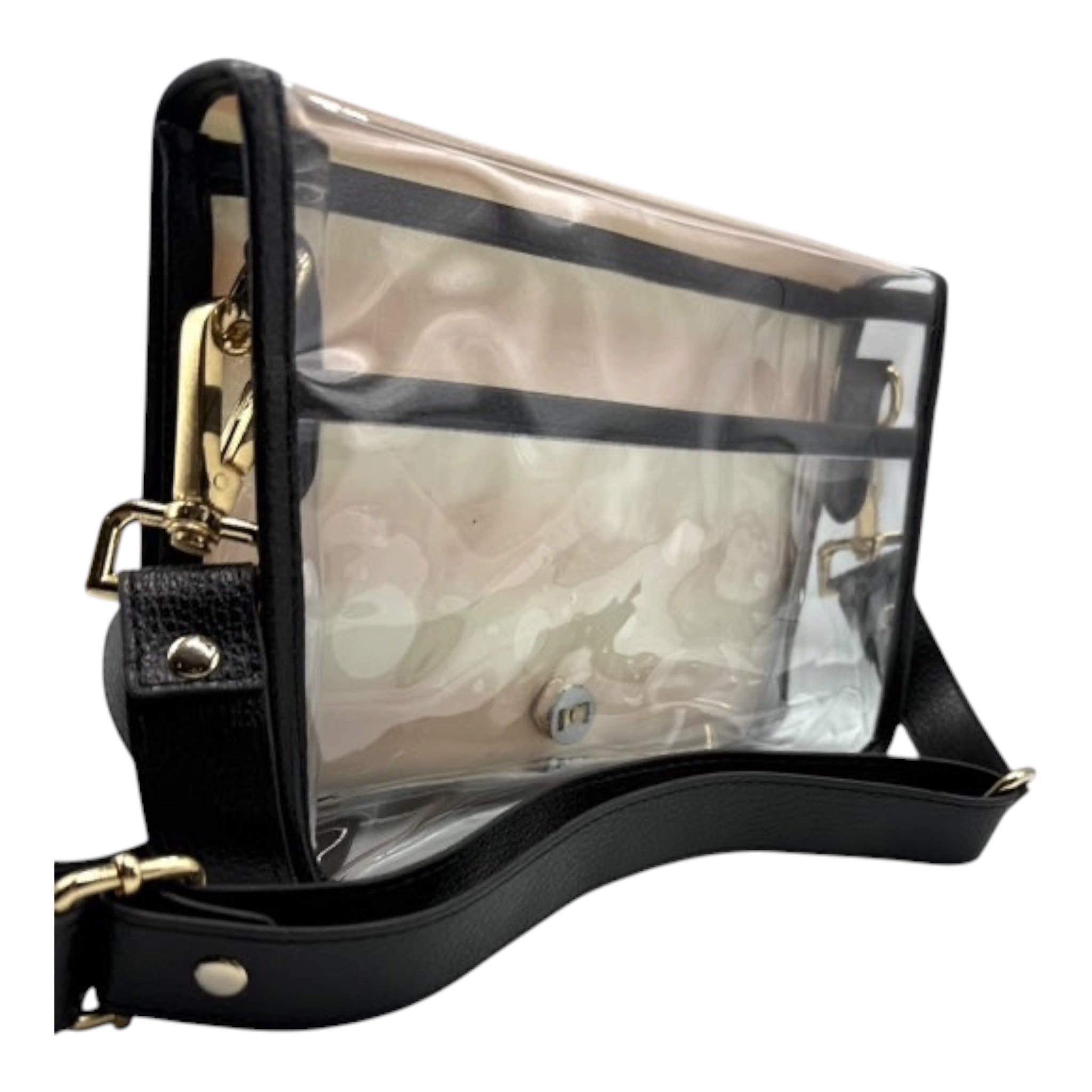 Ashley Leopard Clear Stadium Bag with Leopard Hardware – Garland Bags