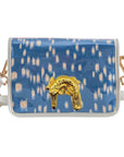Blue and White Les Touches Clear Stadium Bag with Gator