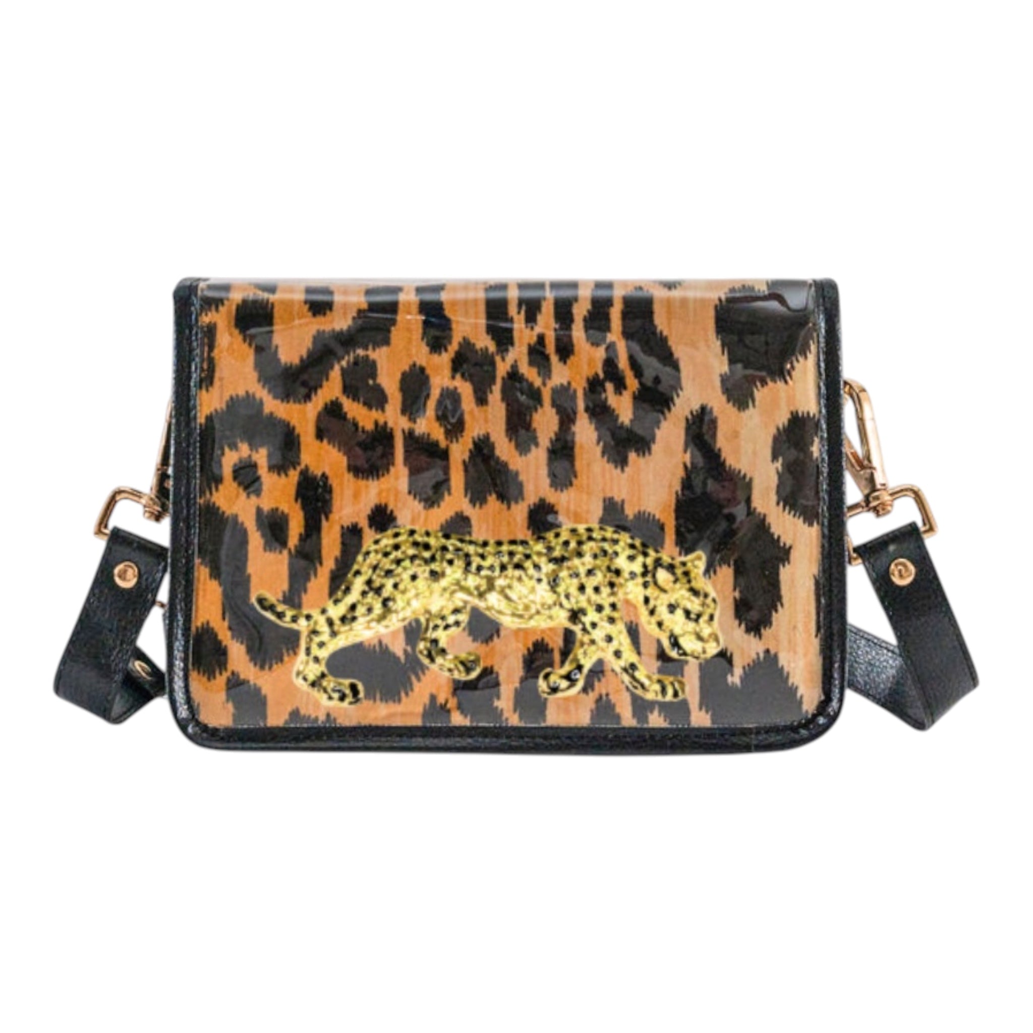 Ashley Leopard Clear Stadium Bag with Leopard Hardware – Garland Bags