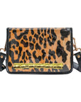 Ashley Leopard Clear Stadium Bag with Gold Bamboo