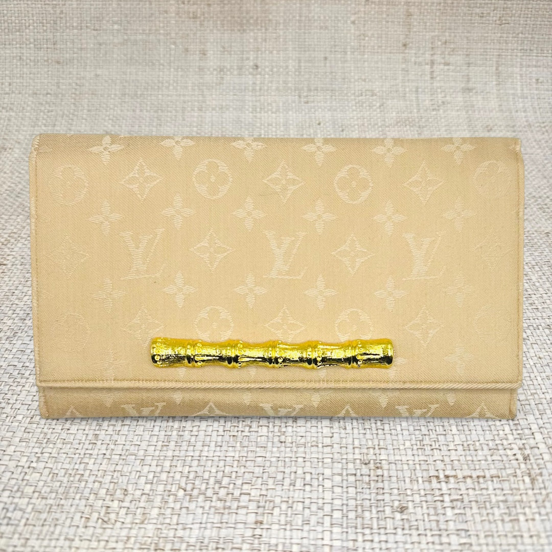 Neutral LV Scarf Clutch