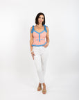 Addie Top (tie straps) - Fish Applique