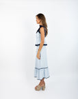 Addie Top (Tie Straps) - Blue Stripe