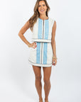 Emmy Top - Leafy Columns (with sleeves)