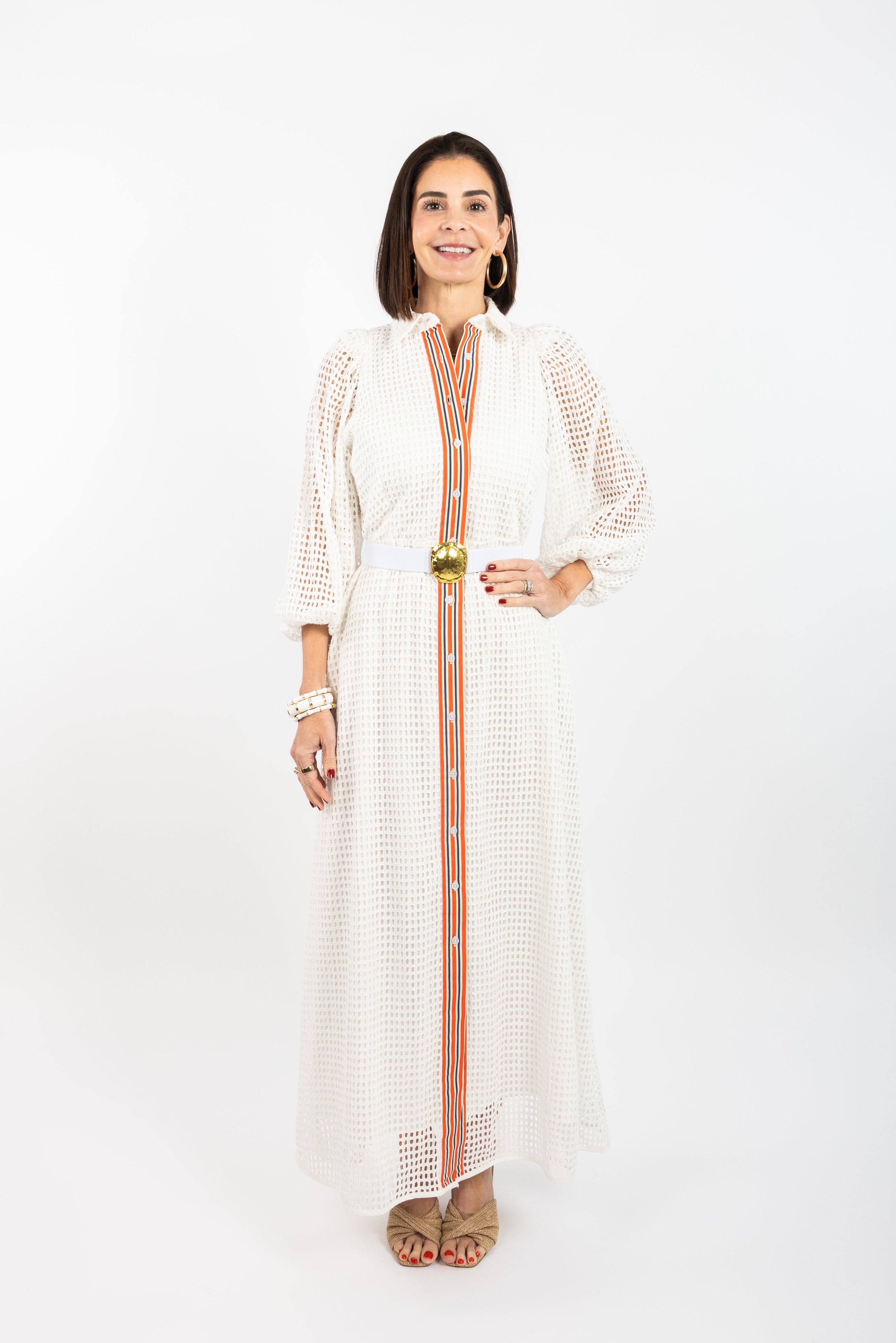 Lyla Dress - White Cutout Lace – Garland Bags