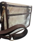 Crimson Buffalo Check Clear Stadium Bag with Elephant