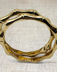 Gold Bamboo Bracelet Set