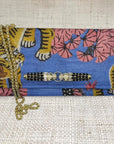 Gucci Blue Tiger Scarf Crossbody Clutch II