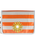 Orange Stripe Clear Stadium Bag with White Starburst