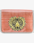 Burnt Orange Grid Clear Stadium Bag with Tiger