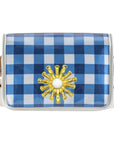 Blue and White Clear Stadium Bag with White Starburst